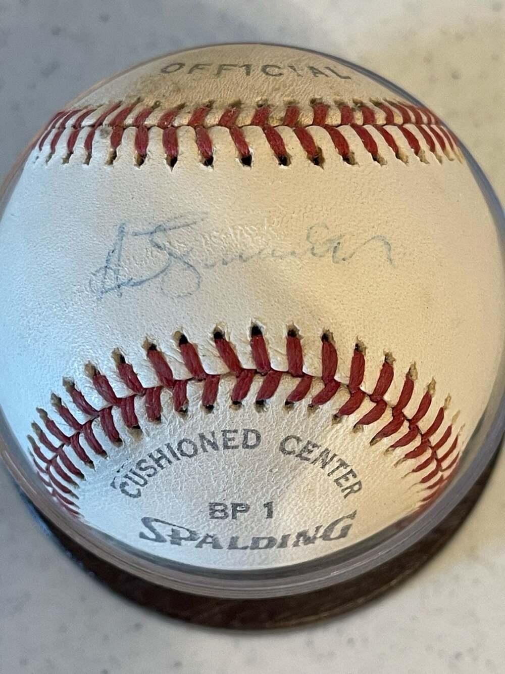 Ted Simmons Autographed Spalding Official All Star BP 1 Baseball